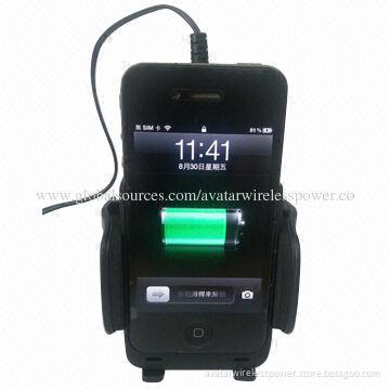 Qi car wireless charger, 12V input, for mobile phones
